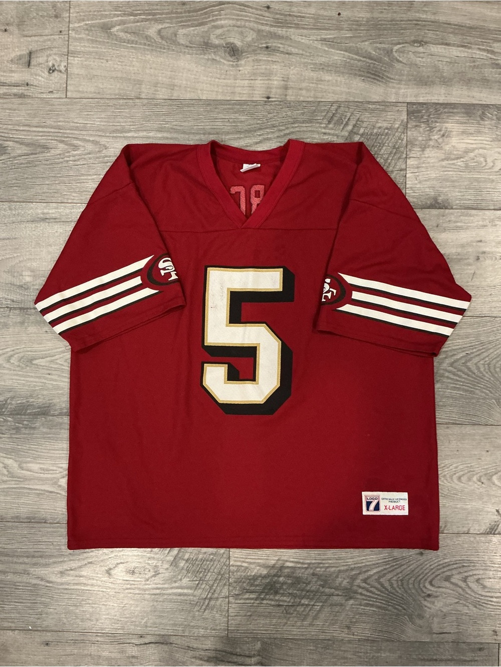 Vintage Logo 7 San Francisco 49ers Jeff Garcia Jersey